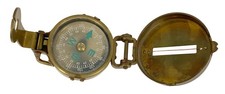 Vintage Brass Compass Antique Scientific Instrument Collectible Accessory