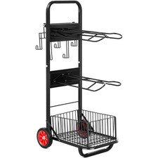 Rolling Saddle Cart with Wheel Saddle Rack Dolly Heavy Duty Horse Equipment Cart