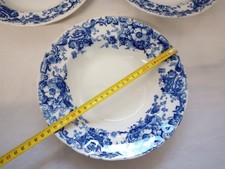 Vintage Eton Adderley Ltd Soup Dishes  Blue And White x3