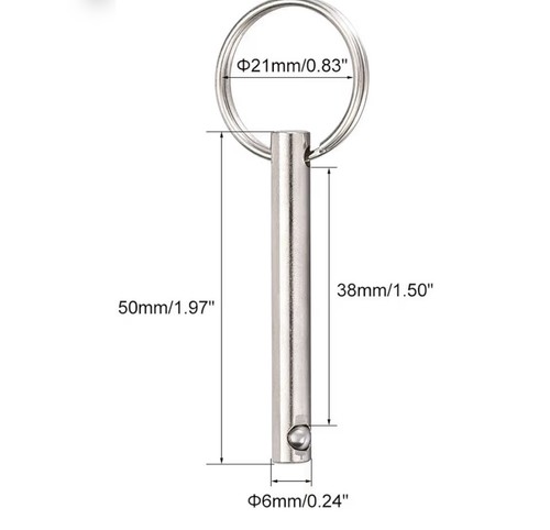 4pcs quick release pins 6mm - 4pcs,