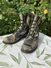US or British Army Jungle Boots 9W Vietnam War Style Green Canvas Panama Sole