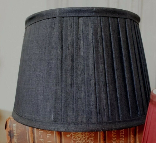 New pleated shade - black, linen