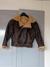 James Brown Leather Market - Vintage Leather Jacket Sheepskin Jacket Womens M/10