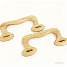 Pair of Wood Bag Handles