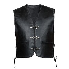 Men’s Black Leather Biker