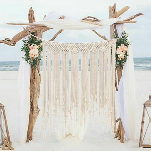 Macrame curtain door - curtain,