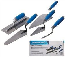 Silverline 5pc Trowel Set Brick Plastering Pointing Gauging Soft Grip Tools