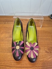 Ladies Camper Floral Leather Heeled Shoes UK 6 EU 39 Excellent