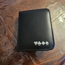 Playing Cards In Black Faux Leather Case