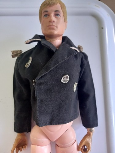 Vintage action man black - action,