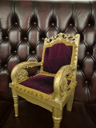 Antique gold prop chair - antique,