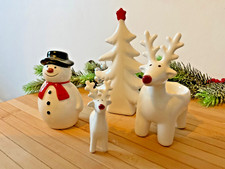 New Set of 4 x white ceramic