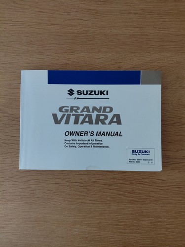 Suzuki grand vitara - vitara, owners