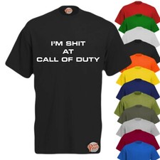 I'M SH*T AT CALL OF DUTY! Mens Funny T-Shirt, Slogan Tee Offensive, rude joke