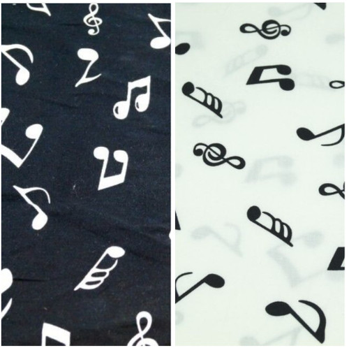 Black white music notes - &, 100%