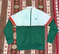 Sergio Tacchini Orion Track Jacket Gardenia Eden Tangerine Green 80s Dallas