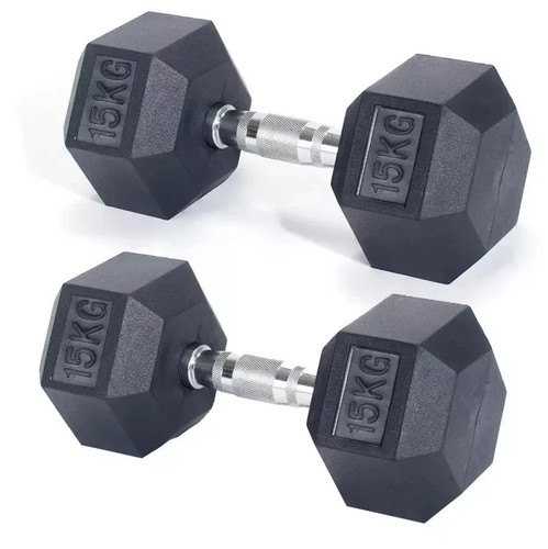 15kg pair hex dumbbells set - dumbbells,