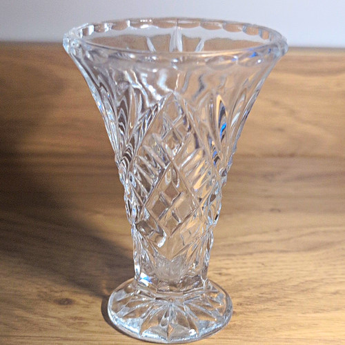 Vintage cut glass - bud, vase