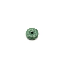 12cts Green Burmese Jade Plain Donut Pendant Approx 15mm