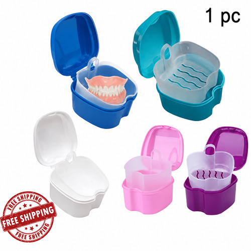 Clean denture bath case - clean,
