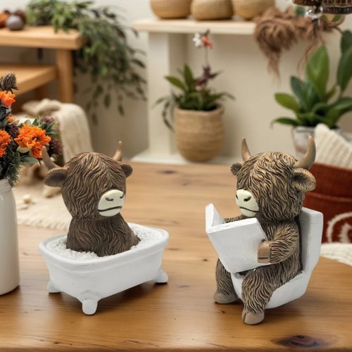 Highland cows figurine - cows,