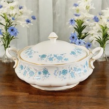 Vintage Colclough 'keeping Up Appearances' Braganza Tureen Blue Floral