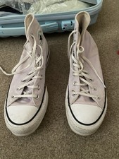 Lilac Platform Converse Size 7