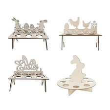 Easter Wooden Egg Holder Happy