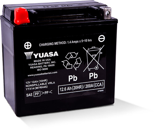 Yuasa battery ytx14 sealed - battery,