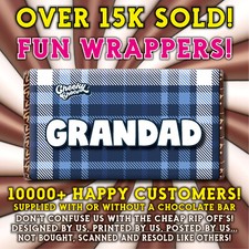 Grandad - CHOCOLATE BAR WRAPPER Novelty Birthday Christmas Gift Present