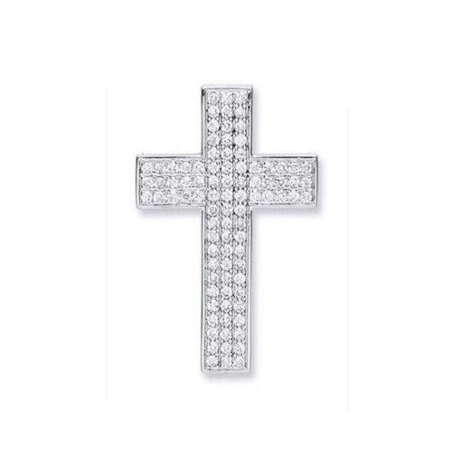 18ct white gold pave - white,
