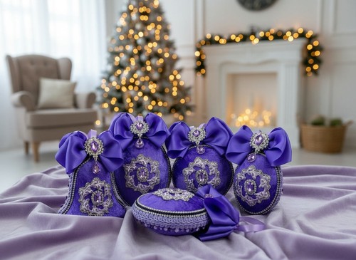 Luxury christmas tree baubles - luxury,