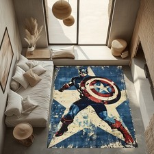 Captain America Art Rug