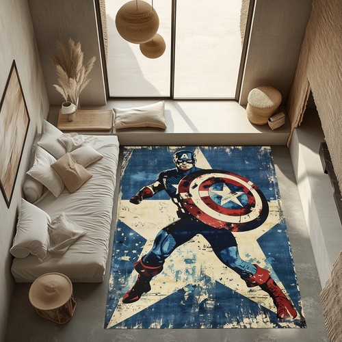 Captain america art rug - captain,