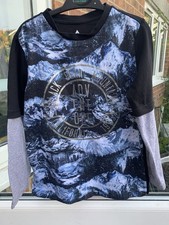 Boy’s Long Sleeve Top.Black Bear Mountain Design. Age 5-6 Years- F&F Tesco