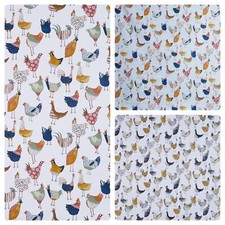 PRESTIGIOUS TEXTILES HARRIET HENS 100% COTTON CURTAIN/CRAFT FABRIC 3 Colours
