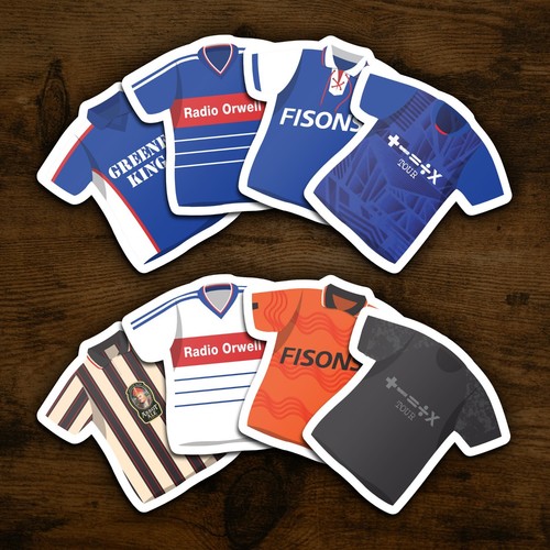 Ipswich town stickers classic - ipswich,