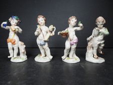 Vintage Capodimonte Porcelain Figurine Cherubs 4 Seasons