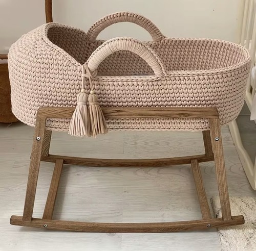 Crochet moses basket with - basket,