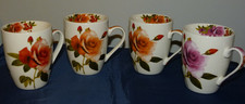 Set of 4 ROSE design Mugs by