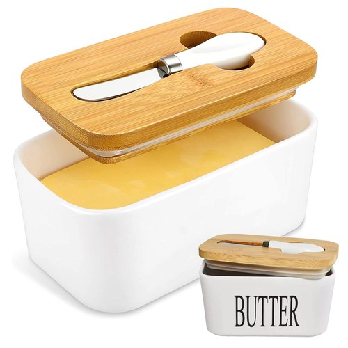 Porcelain butter dish - porcelain,