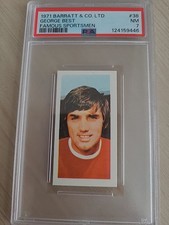1971 BARRATT FAMOUS SPORTSMEN #7 GEORGE BEST PSA 7