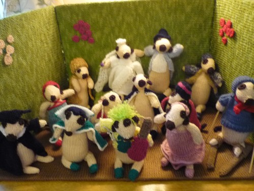 Meerkats display scene - meerkats,