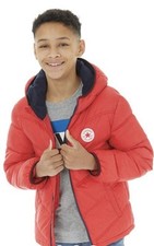Converse Junior Boys Midweight Padded Hooded Jacket  Red Age 12-13  Years. Teen