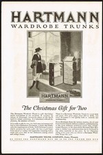 1920s Original Vintage Hartmann Luggage Wardrobe Trunk Art Print Ad b