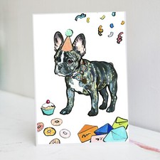 Black french bulldog - black, birthday