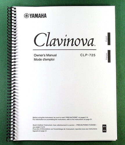 Yamaha clp 725 instruction - clp-725,