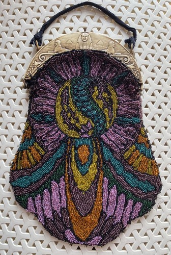 Art deco beaded evening bag - art,