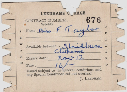 Bus ticket leedhams - bus, garage