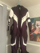 Purple Black and White Go Karting Suit, FIA Approved, For Indoor/outdoor Karting